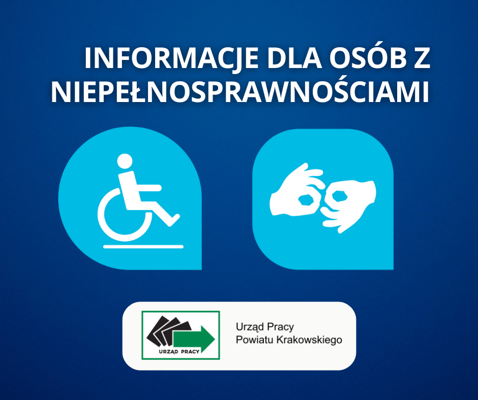 Zdjęcie artykułu Informacje o Urzędzie Pracy Powiatu Krakowskiego dla osób z niepełnosprawnościami