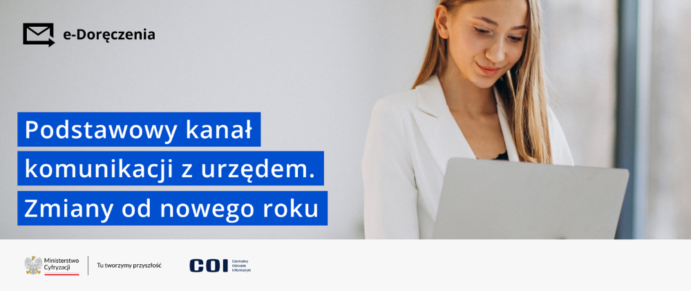 Plakat dotyczący Edoręczeń.