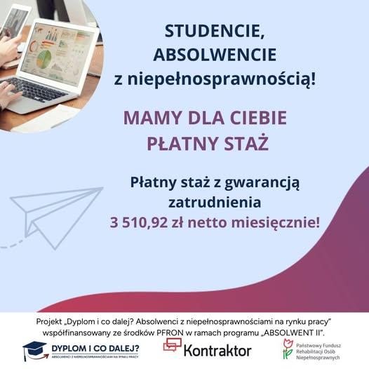 Obraz przedstawia plakat promujący p[rojekt Dyplom i co dalej.