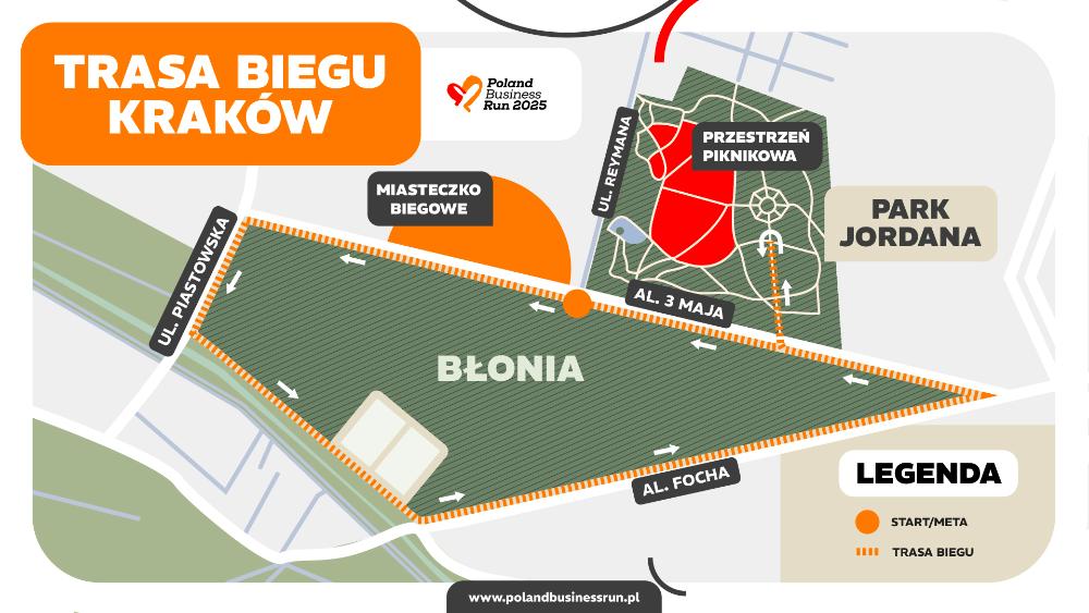 Zdjęcia przedstawiają harmonogram biegu, plakat z biegaczami, trasę biegu.