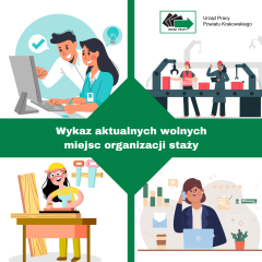 Zdjęcie artykułu Wykaz aktualnych wolnych miejsc organizacji staży